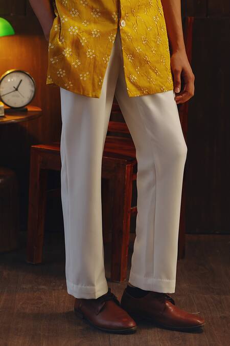 Twenty Nine Yellow Silk Beads Shibori Bandhani Kurta And Pant Set Online at Aza Fashions Twenty Nine_Yellow Silk Beads Shibori Bandhani Kurta And Pant Set _Online_at_Aza_Fashions