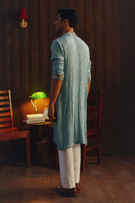 Twenty Nine Bandhani Gaji Silk Embroidered Kurta Set 