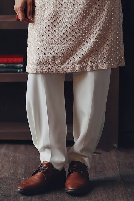 Twenty Nine_Ivory Crepe Dhoti Pant _Online_at_Aza_Fashions