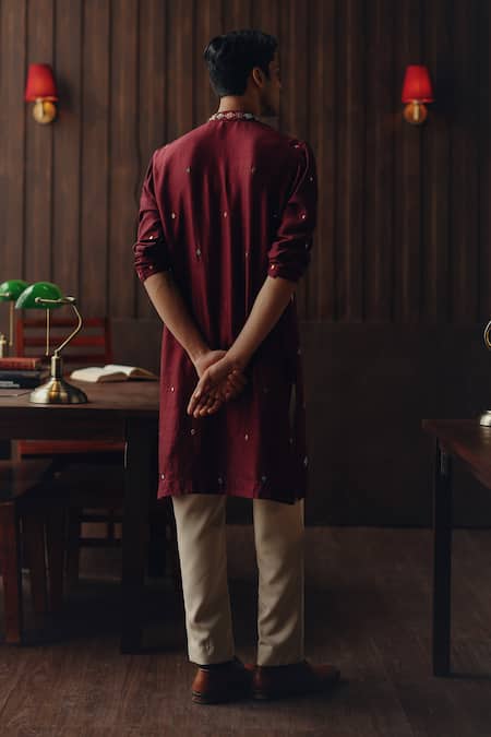 Twenty Nine Kutch Embroidered Kurta & Kanthawork Pant Set 