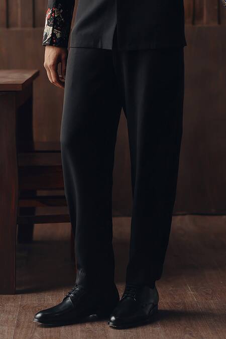 Buy Twenty Nine Black Crepe Embroidery, Zari Raasleela Art Deco Jacket And Dhoti Pant Set Online at Aza Fashions Buy_Twenty Nine_Black Crepe Embroidery, Zari Raasleela Art Deco Jacket And Dhoti Pant Set _Online_at_Aza_Fashions