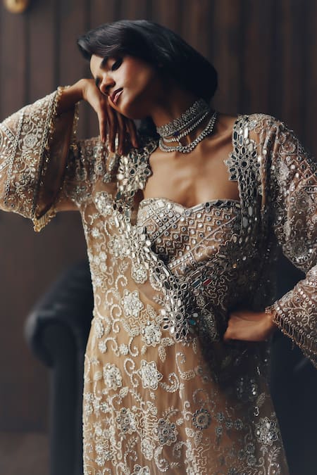 Twenty Nine Mirrorwork & Bead Embroidered Bustier 