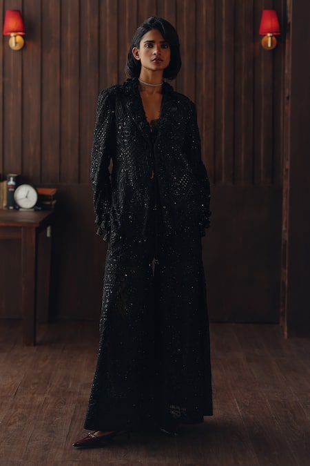 Twenty Nine Black Net Bandeau Neck Midnight 