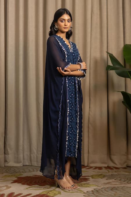 Vanshika Agarwal Label Zohra Embroidered Georgette Kaftan 