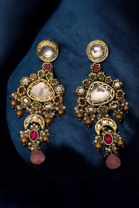 Amaara Jewels Gilded Sorbet Matte Embellished Necklace Set 