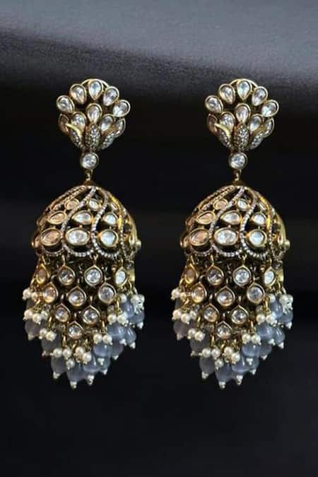 Amaara Jewels Lustre Bloom Kundan Earrings 