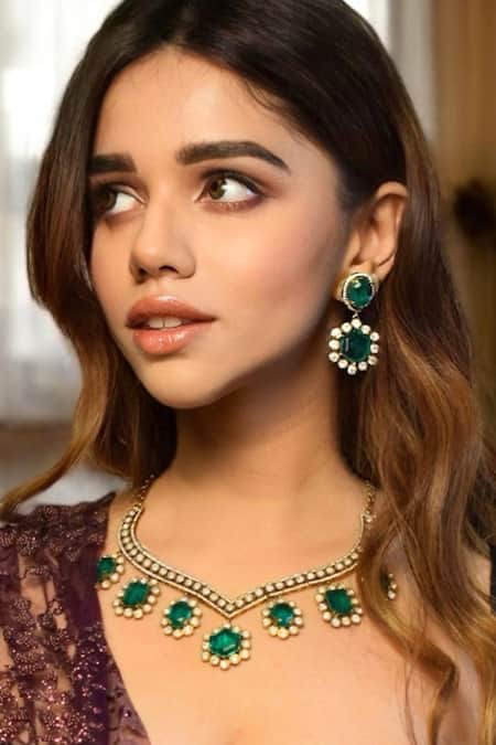 Amaara Jewels Verdant Muse Embellished Necklace Set 