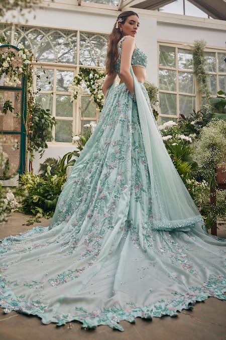 Baya Floral Hand Embroidered Lehenga Set 