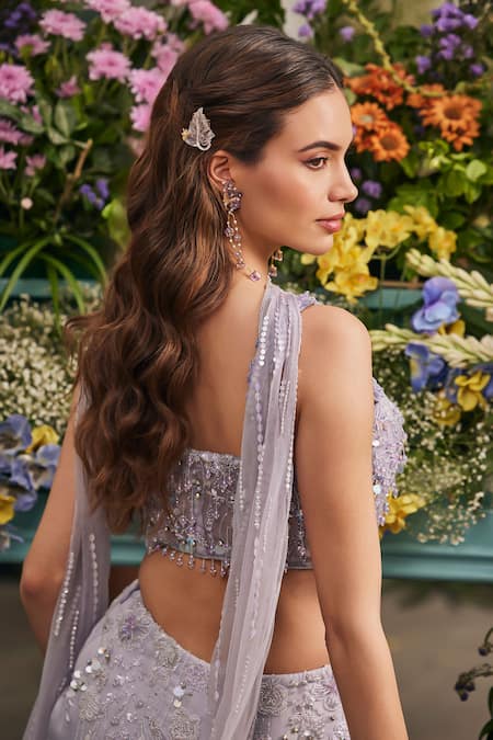 Baya 3D Floral Applique Corset & Mermaid Skirt Set 