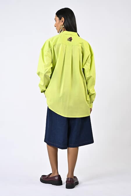 Huemn Fanged Floral Cotton Shirt 