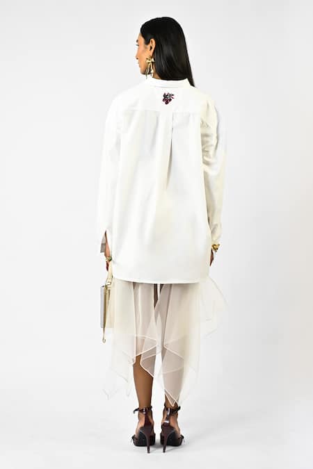 Huemn Fanged Floral Cotton Shirt 