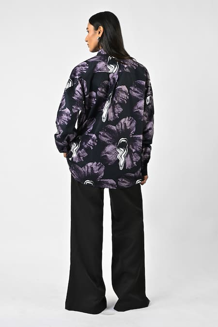 Huemn Printed Oversized Cotton Shirt 