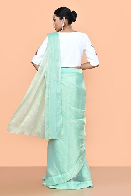 Sayisha Shimmer Pre-Draped Saree With Blouse 