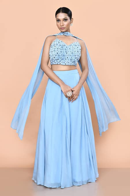 Sayisha Plain Lehenga Set 