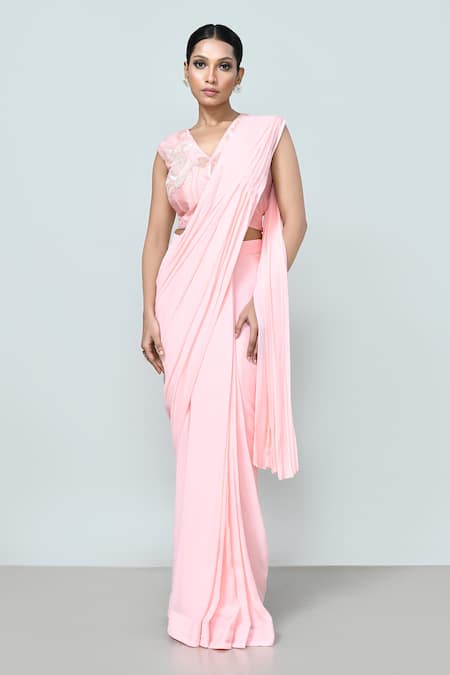 Sayisha Pre-Draped Saree With Embellished Blouse 