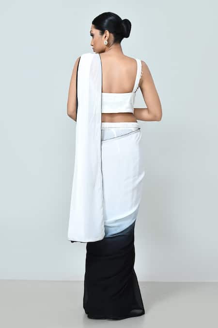 Sayisha Ombre Pre-Draped Saree With Embroidered Blouse 