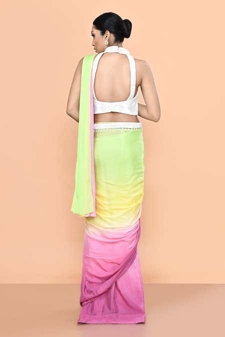 Sayisha Draped Saree With Embellished Blouse 