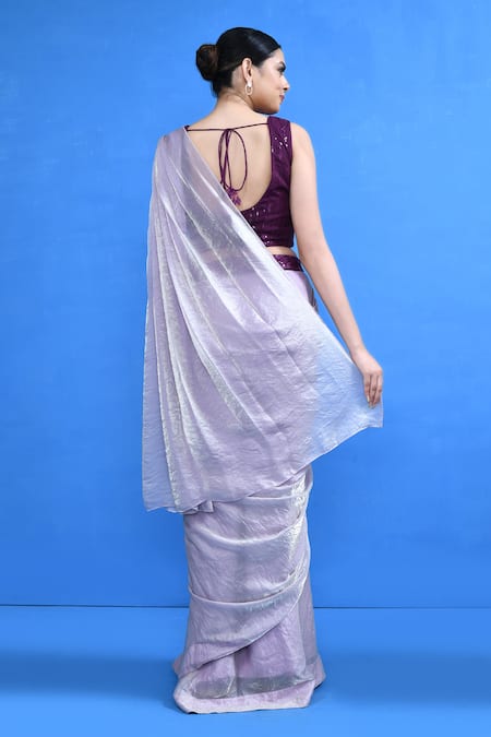 Sayisha Shimmer Pre-Draped Saree With Blouse 