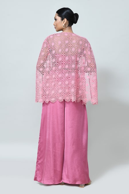 Sayisha Lace Work Cape Palazzo Set 