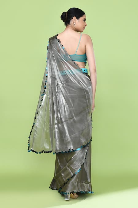 Sayisha Pre-Draped Saree With Embellished Blouse 