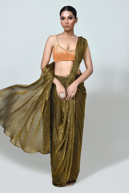 Sayisha Embellished Draped Saree With Blouse 