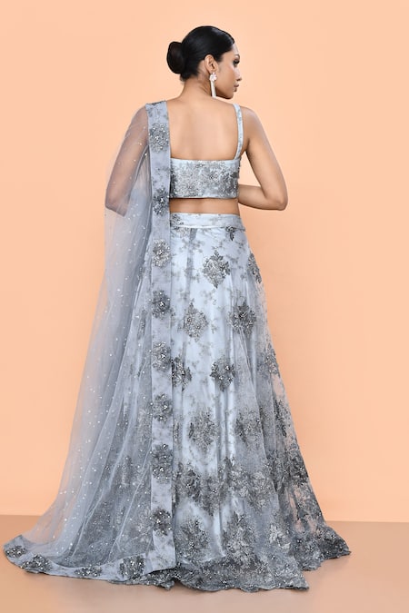 Sayisha Floral & Bead Work Lehenga Set 