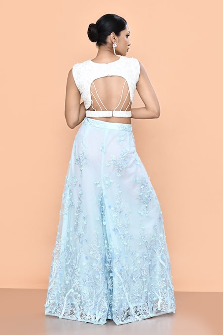 Sayisha Floral Applique Palazzo & Top Set 