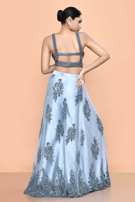 Sayisha Floral Work Palazzo & Top Set 