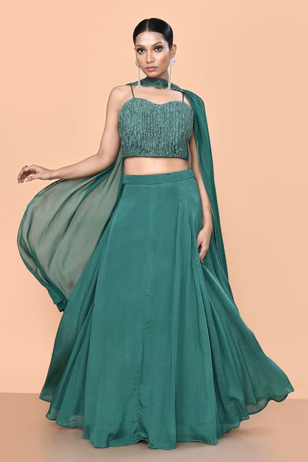 Sayisha Plain Lehenga Set 