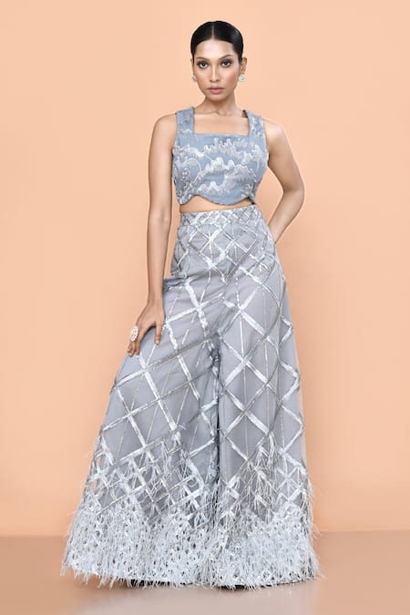 Sayisha Geometric Embellished Palazzo Set 