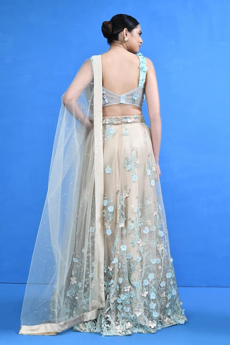 Sayisha Floral Applique Lehenga Set 