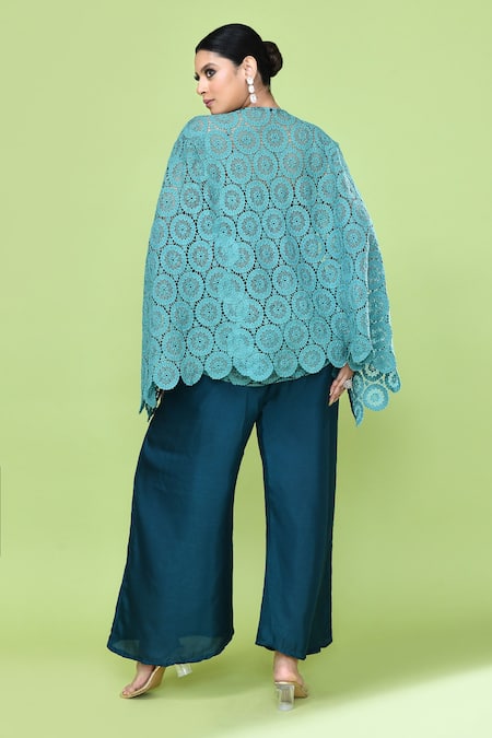 Sayisha Circular Pattern Cape & Pant Set 