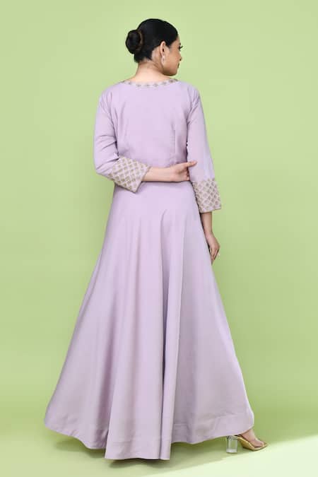 Sayisha Notched Neck Gown 