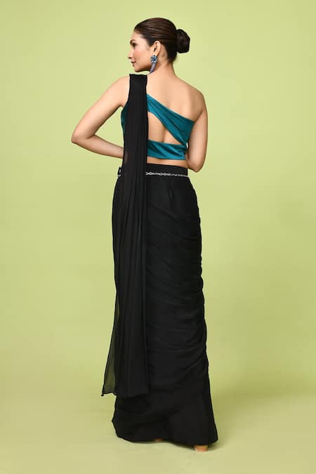 Sayisha Pre-Draped Saree With One Shoulder Blouse 