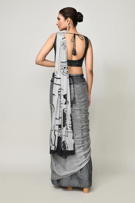 Sayisha Draped Saree With Blouse 