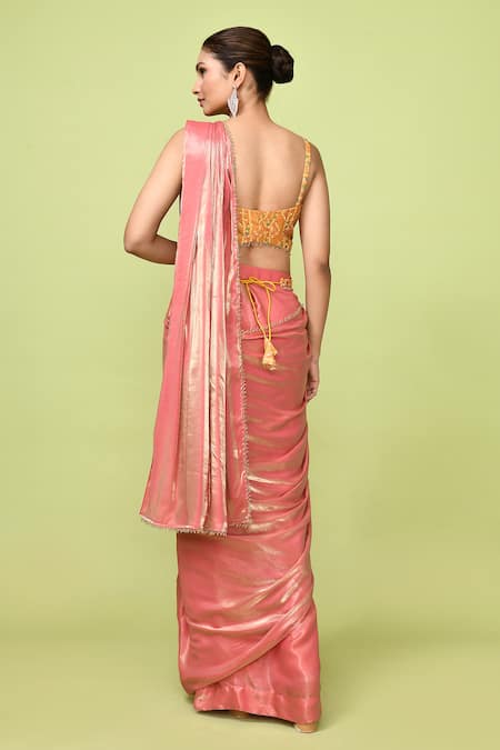 Sayisha Pre-Draped Saree With Embroidered Blouse 