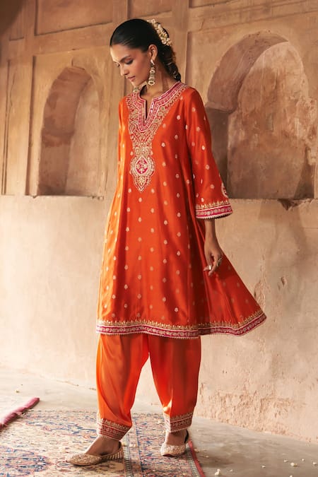 Sheetal Batra Hafsa Kashmiri Tilla Embroidered Kurta & Salwar Set