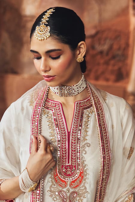 Sheetal Batra Mehwish Kashmiri Tilla & Gota Patti Embroidered Kurta Set 