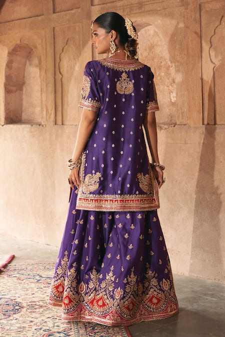 Sheetal Batra Areesha Banarasi Tilla & Gota Patti Embroidered Kurta Set 