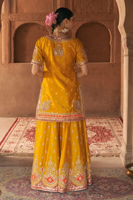 Sheetal Batra Areesha Banarasi Kurta Sharara Set With Dupatta 