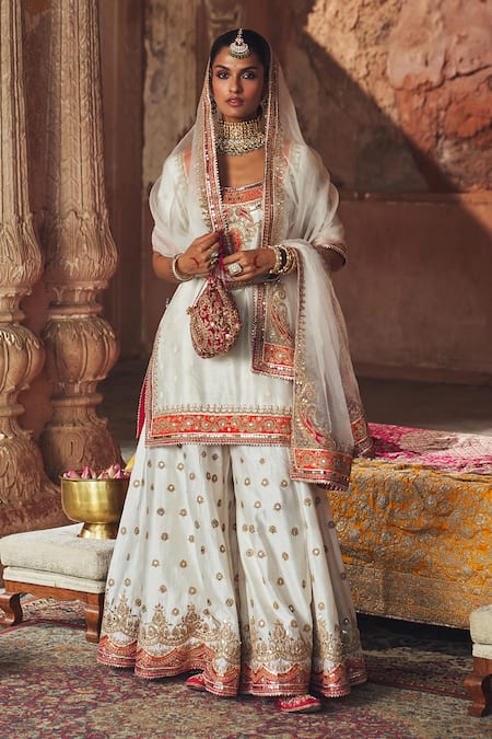 Sheetal Batra Samreen Banarasi Tilla Gota Patti Kurta Sharara Set 