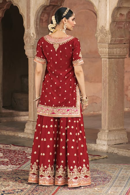 Sheetal Batra Samreen Banarasi Tilla & Gota Patti Embroidered Kurta Set