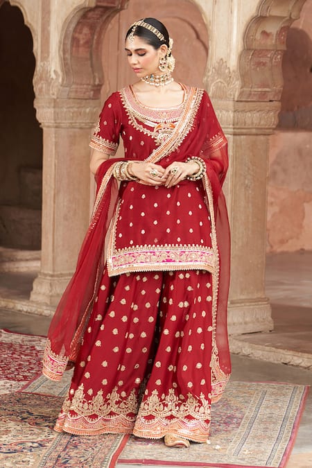 Sheetal Batra Samreen Banarasi Tilla & Gota Patti Embroidered Kurta Set