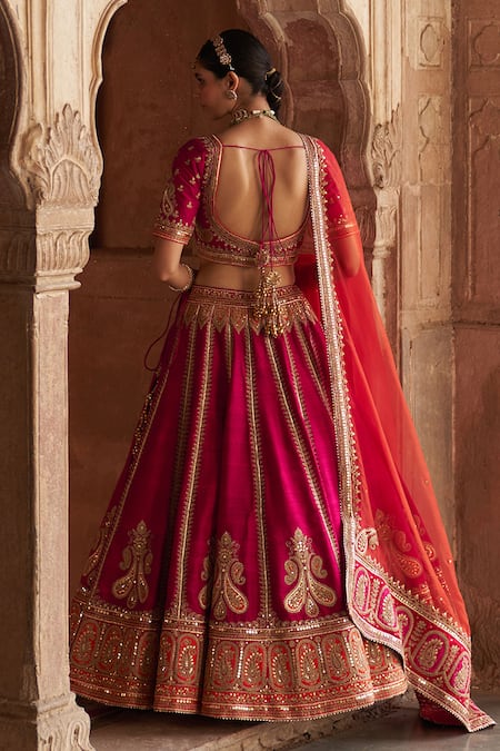 Sheetal Batra Amara Kashmiri Tilla & Gota Patti Embroidered Lehenga Set 