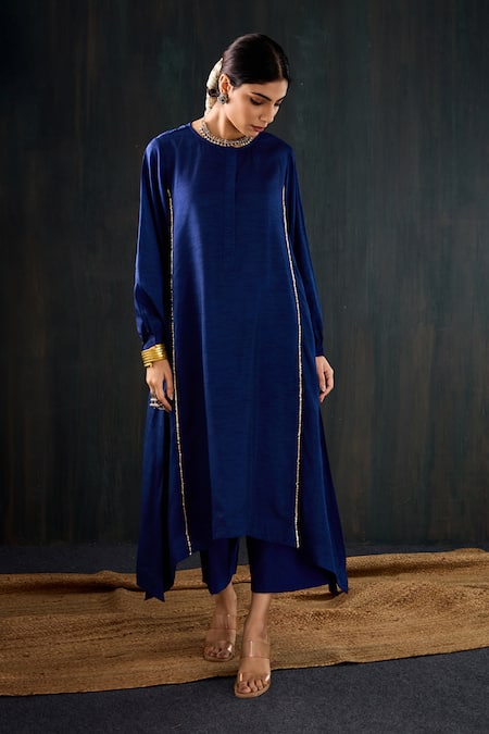 Tuli Saanjh Three-Kali Kurta & Pant Set 