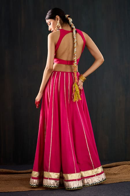 Tuli Chamak Gota Work Lehenga Set 