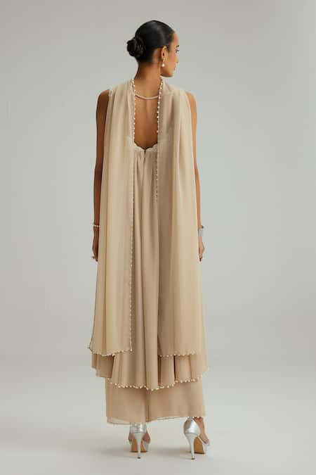 Vvani By Vani Vats Light Beige Kurta Set 