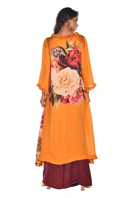ISADAA BY ROTNA DUTT Digital Floral Print Kurta & Palazzo Set 