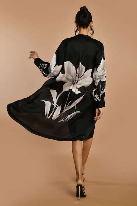 ISADAA BY ROTNA DUTT Digital Printed Floral Shirt Dress 