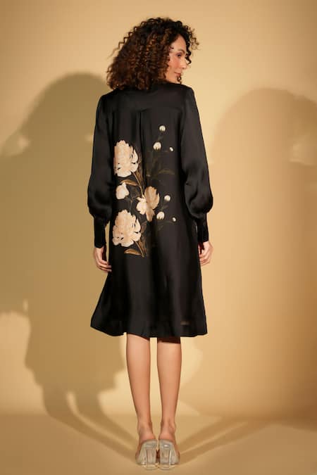 ISADAA BY ROTNA DUTT Digital Printed Floral Shirt Dress 